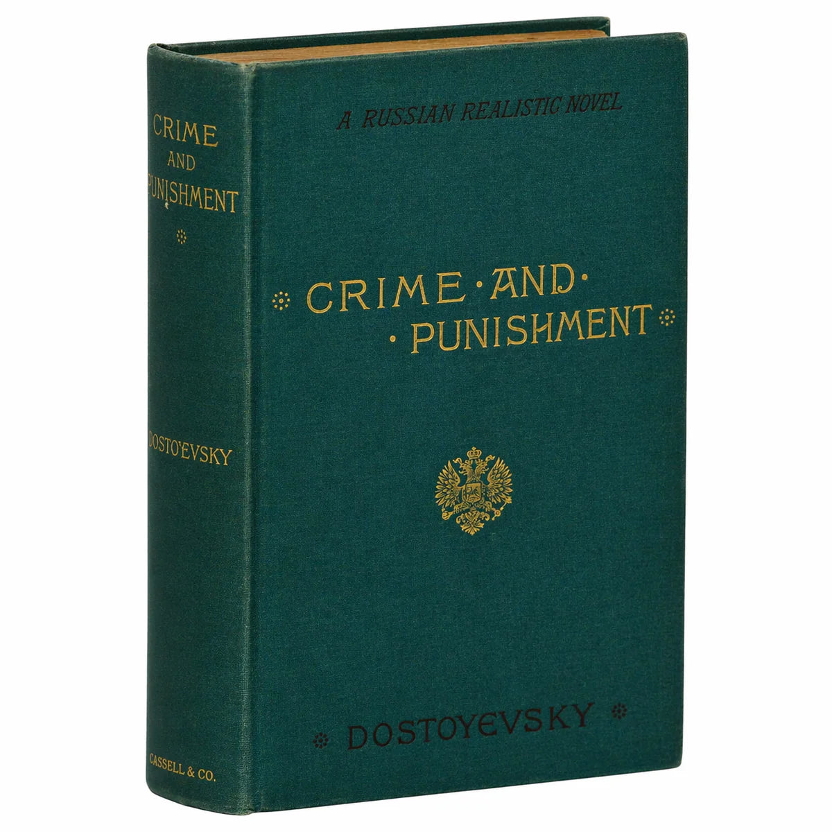 Crime and Punishment by Fyodor Dostoevsky | Vintage Hardcover Classic Novel | Psychological Fiction | Public Domain Book